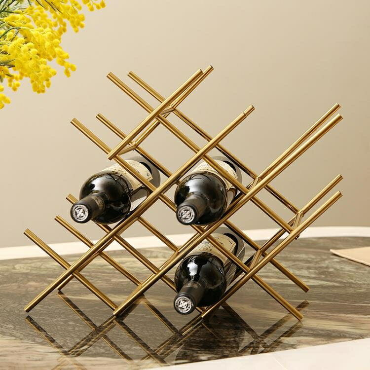酒架 創意紅酒酒架置物架客廳酒櫃家用餐桌裝飾品輕奢現代簡約歐式擺件