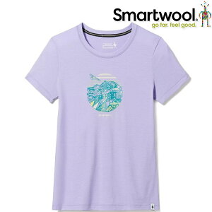 Smartwool Kate Zessel 聯名款 女款 美麗諾羊毛塗鴉T恤 SW016892 L46 紫色