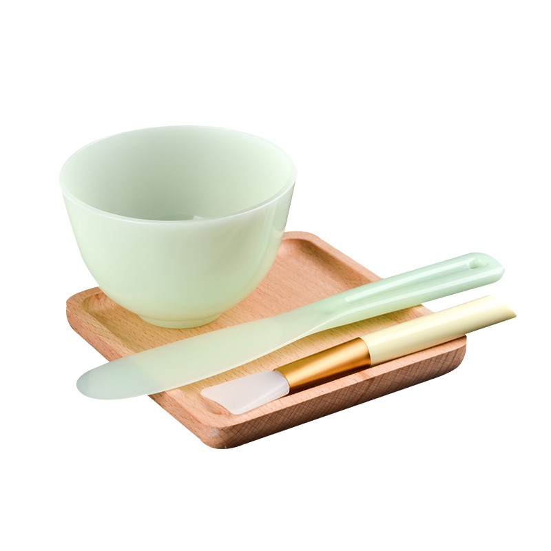矽膠面膜碗套裝diy工具自制面膜2件套軟毛刷調棒量勺臉部美容工具