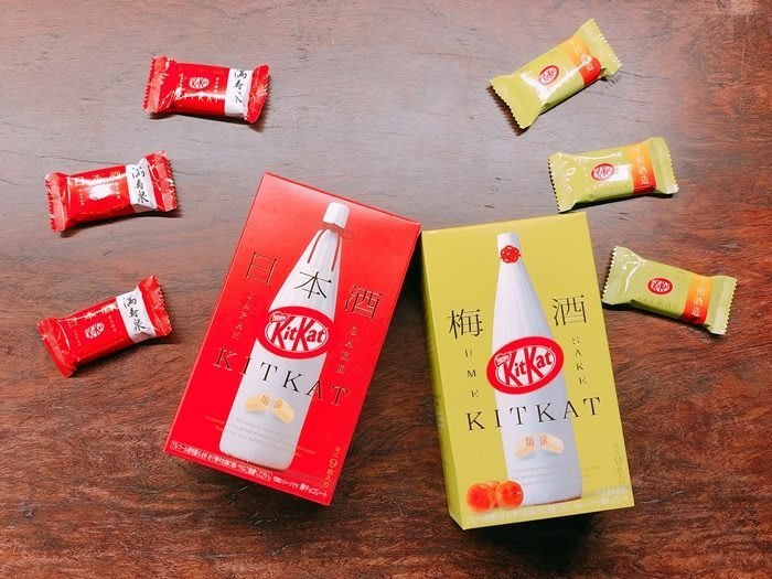 期間限定日本超人氣kit kat清酒滿壽泉日本酒kitkat梅酒/柚子酒巧克力棒9枚入過年禮盒-日本製