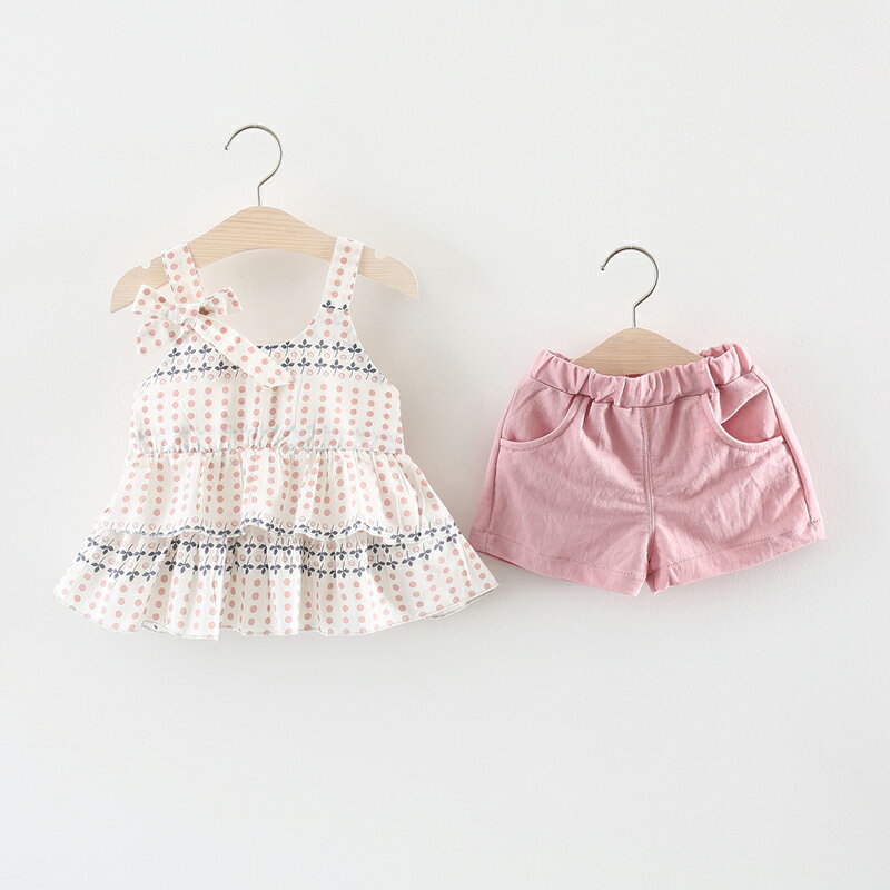 寶寶洋氣夏裝2020新款兒童兩件套幼兒套裝嬰兒衣服女0-3歲1女童夏