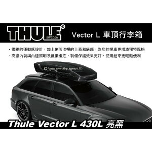 【MRK】 【預購95折】Thule Vector L 430L 亮黑 車頂行李箱 雙開車頂箱 613701