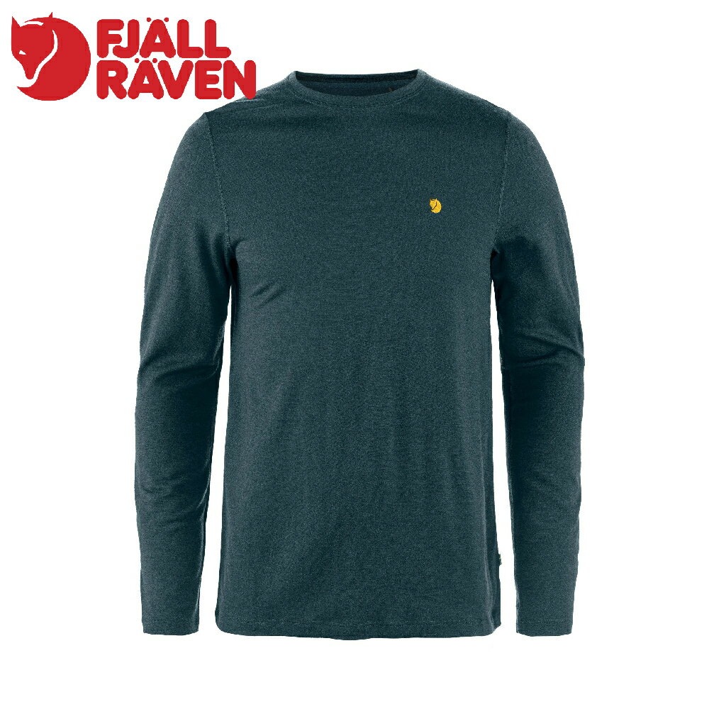 【Fjallraven 小狐狸 男 Bergtagen Merino 190長袖羊毛排汗衣《高山藍》】F12600299/T恤