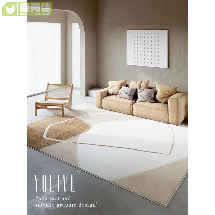 臥室毯床邊毯客廳地毯茶几毯滿鋪加厚仿羊絨地毯北歐現代風簡約风地毯可水洗