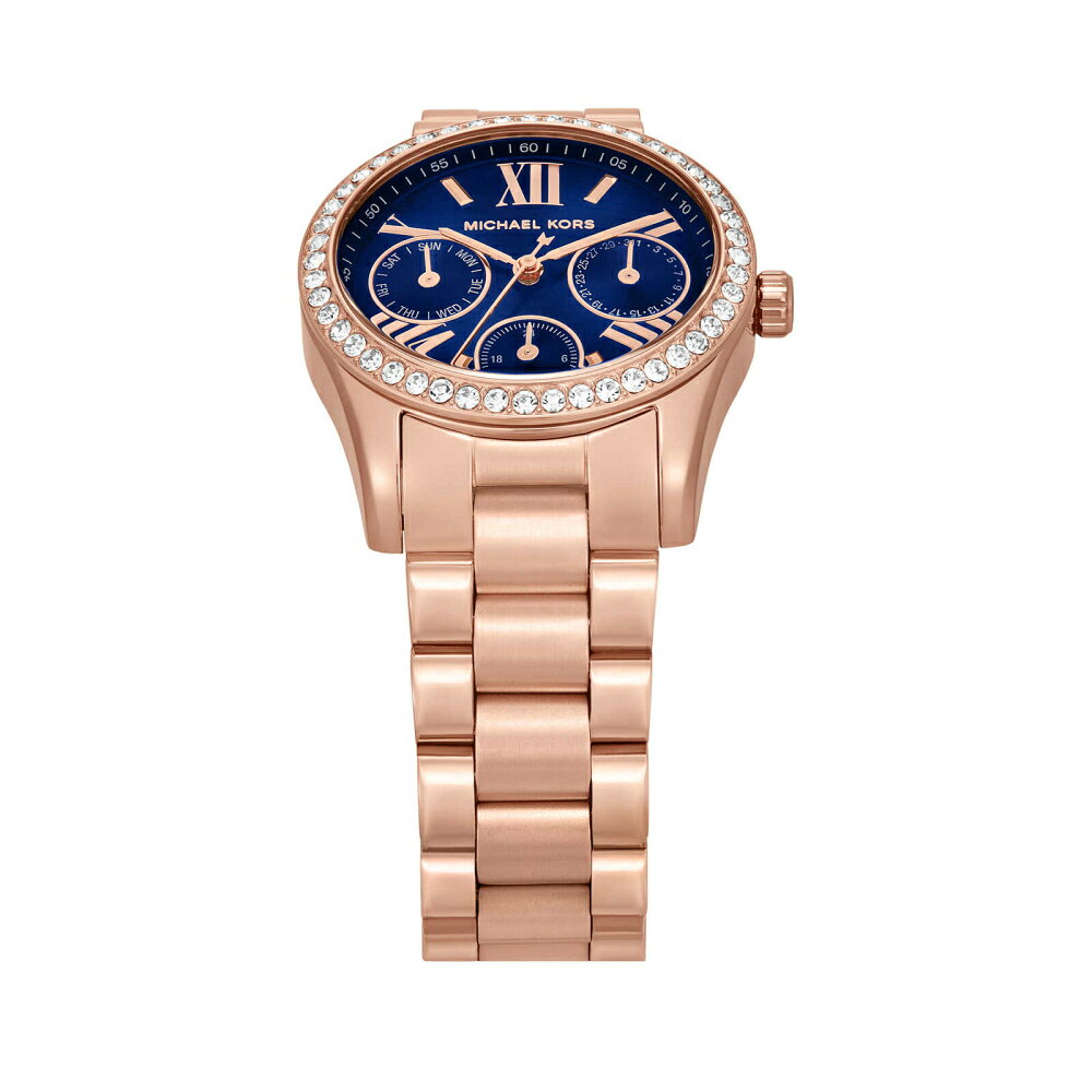 MICHAEL KORS Lexington Lux 晶鑽三眼藍面女錶 33mm MK4926 附提袋【全館優惠★APP下單天天點數10倍送 ...