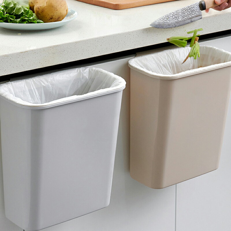 廚房專用掛式垃圾桶櫥柜門分類家用廚余壁掛小垃圾桶收納紙簍