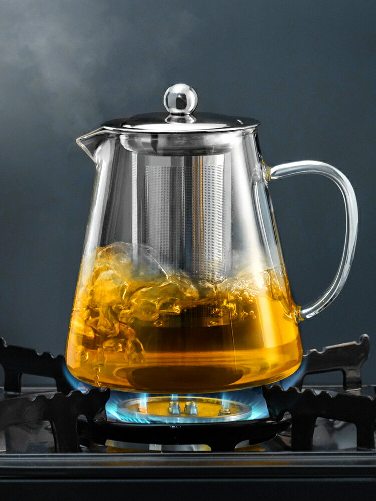 天喜玻璃茶壺家用過濾泡茶壺大容量水壺耐熱玻璃壺花茶紅茶具套裝