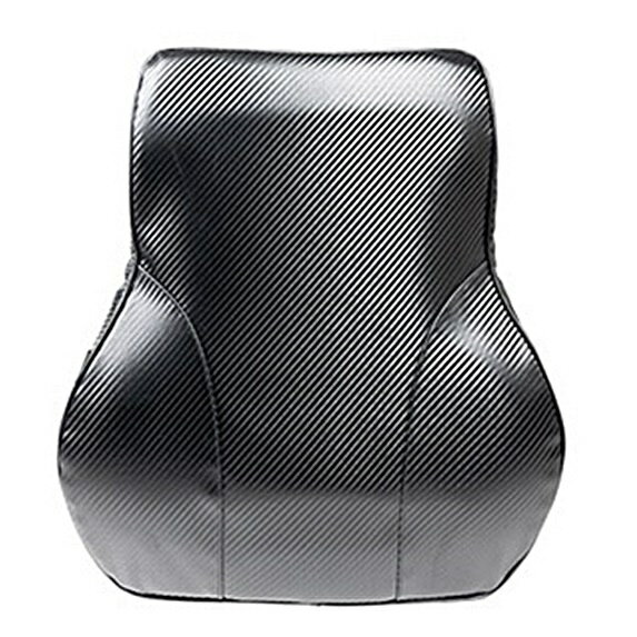 權世界@汽車用品 安伯特 邱比特 碳纖紋慢回彈記憶棉紓壓腰靠 柔軟舒適 腰背墊 ABT-A121