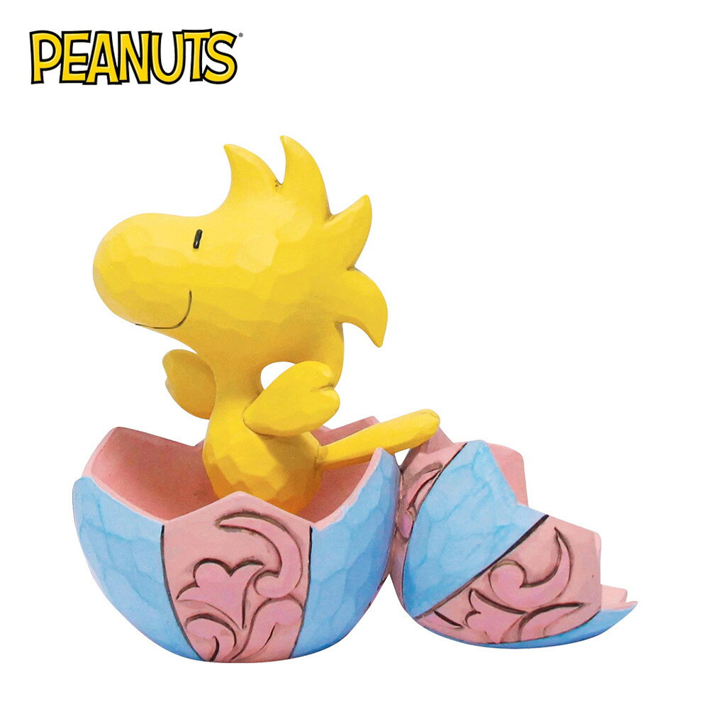 【正版授權】Enesco 迷你糊塗塌客 從蛋殼出生 塑像 公仔 精品雕塑 胡士托 Snoopy PEANUTS - 484508