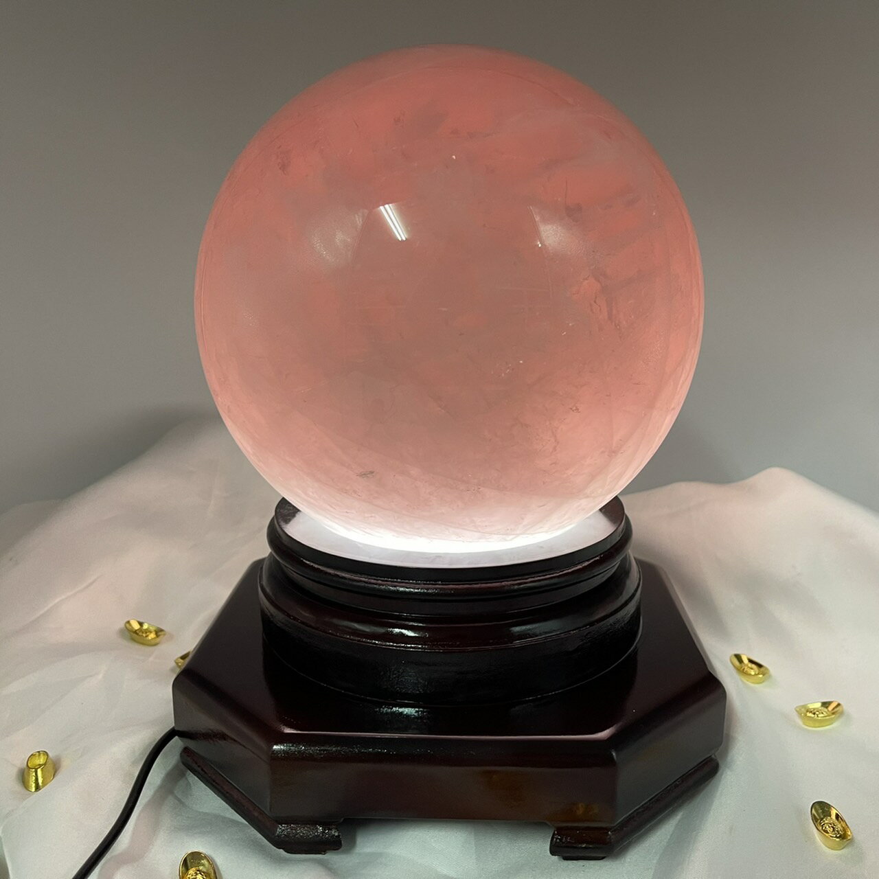 Sweet Heart 田芯好物精選💯 LED燈座 球座 冠軍座 水晶球燈座 木座 (白光) 5