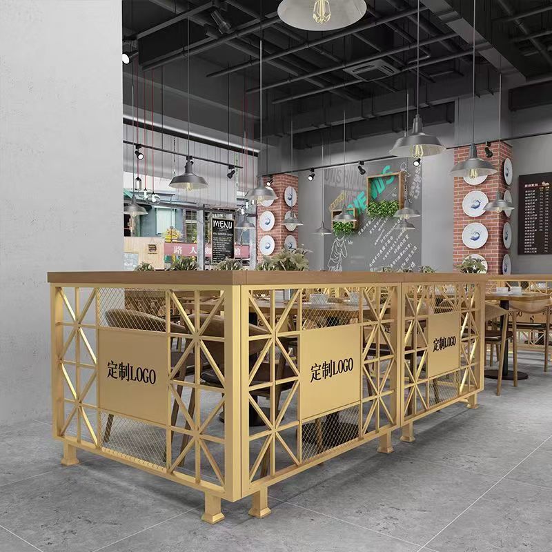 【最低價】【公司貨】定制鐵藝隔斷火鍋店隔斷中式鐵藝花架矮隔斷隔斷屏風網紅隔斷餐廳 3