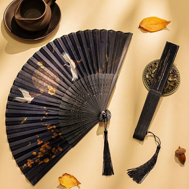 ✨✨【23款】古風摺扇 風跳舞蹈扇夏季女復古典日用漢服摺疊扇子 旗袍扇子 古著配件