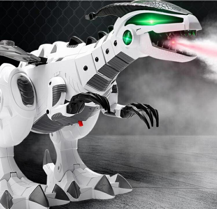 電動玩具 電動噴霧恐龍會走路的霸王龍機器機械2-6歲4男孩動物仿真