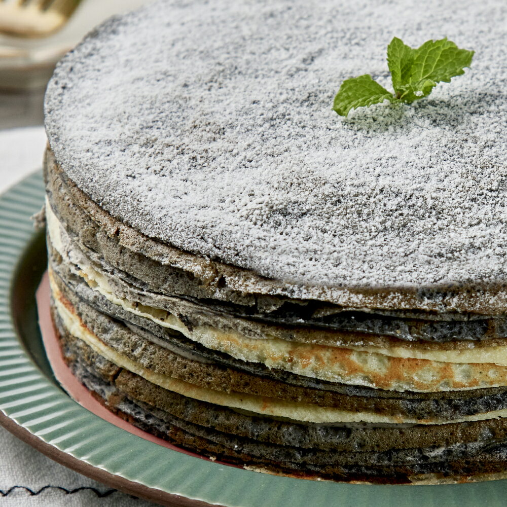 6寸法式手工現作芝麻千層派 / Sesame Mille-Crêpe Cake 【奶蛋素】 2