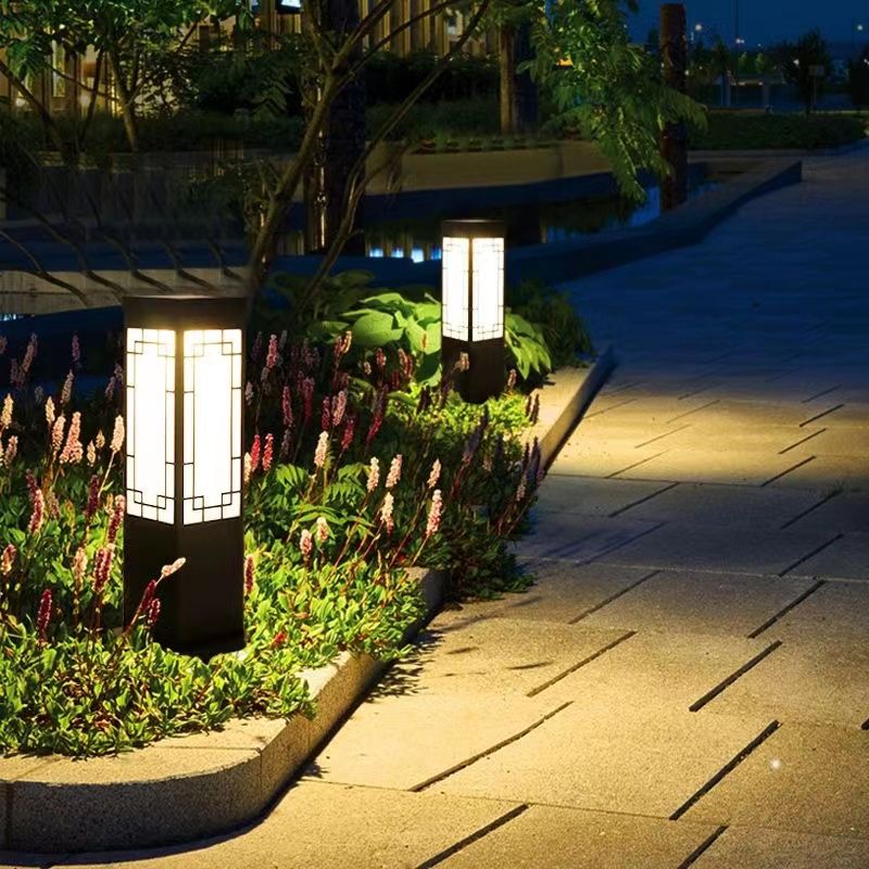 中式太陽能草坪燈 防水庭院燈 別墅花園戶外院子景觀小區草地落地燈