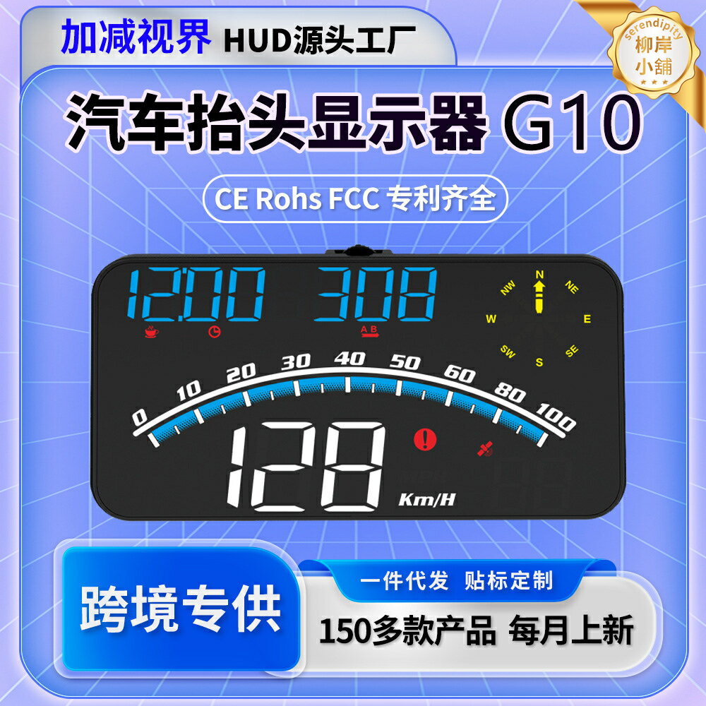 【北斗GPS高畫質】抬頭顯示器 HUD 車載投影 車速表 平視顯示器 汽車通用 導航投影 高畫質顯示 行車資訊 即時車速 安全駕駛