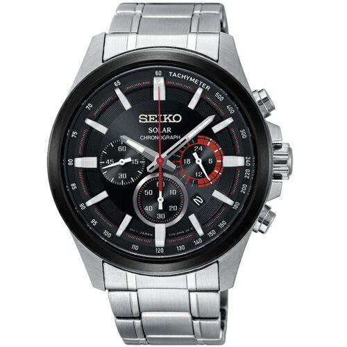 SEIKO 精工 CRITERIA 速度傳說太陽能計時腕錶 V175-0ER0R(SSC677P1) 銀 42.8mm