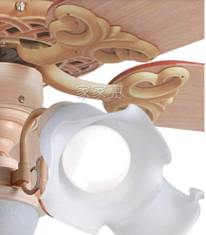 楓光吊扇 52吋 南法鄉村 玉米絲 吊扇 搭載五燈燈具組 E27燈泡另計 適用坪數6-8坪 可加購遙控器 (A Light) 2