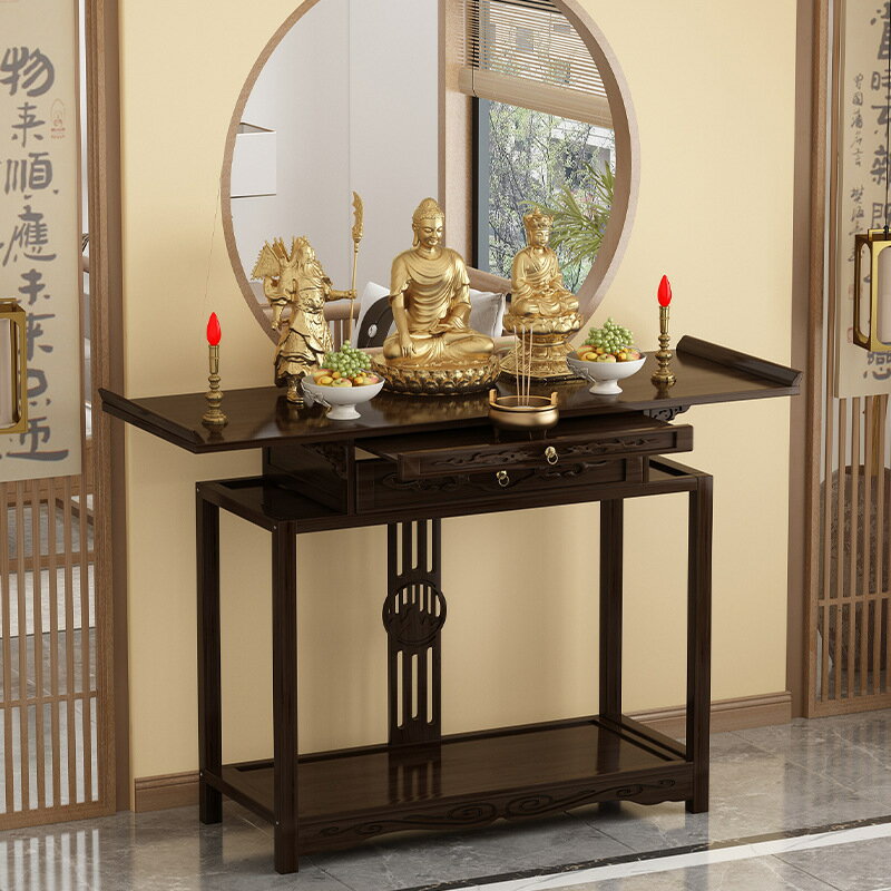 免運/可開發票 佛龕新中式供桌香案家用財神爺佛臺非實木佛像供奉臺關公菩薩貢桌 公司貨最低價 快速出貨