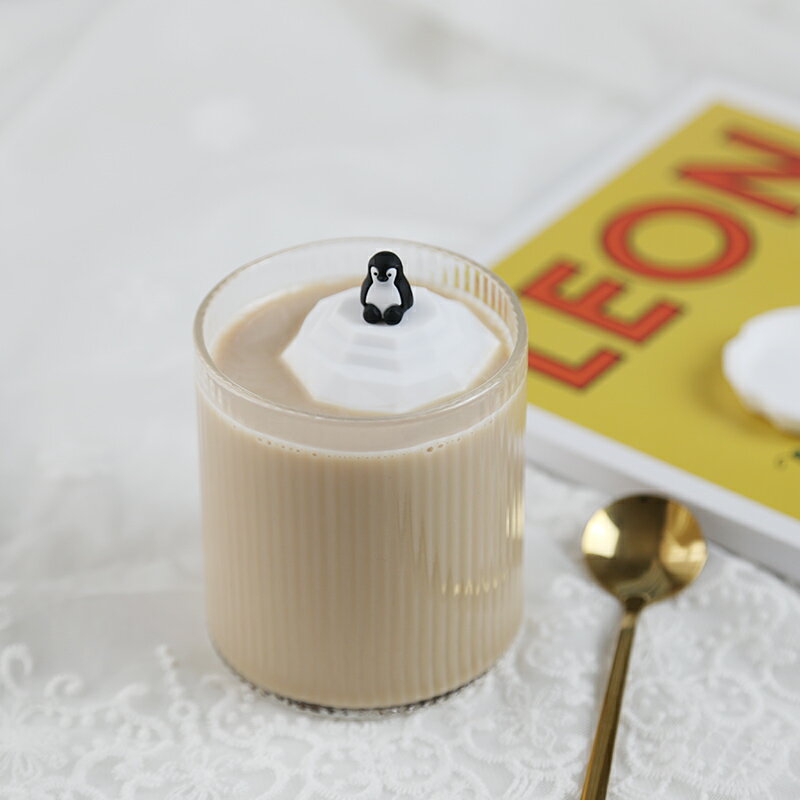 出口韓國可愛企鵝北極熊姆明漂浮茶濾不銹鋼茶漏茶杯伴侶創意泡茶 居家用品