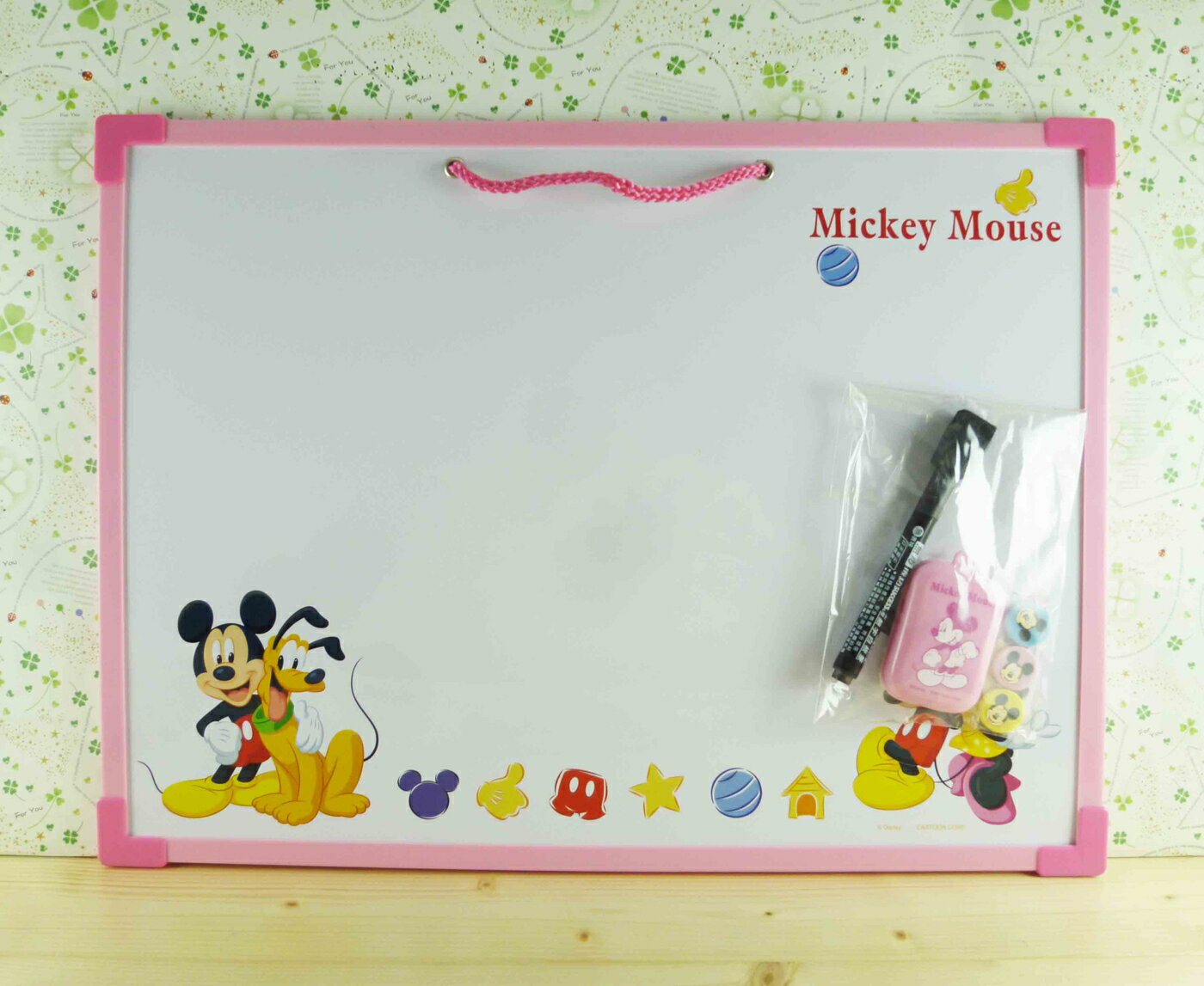 【震撼精品百貨】Micky Mouse 米奇/米妮 白板-粉 震撼日式精品百貨