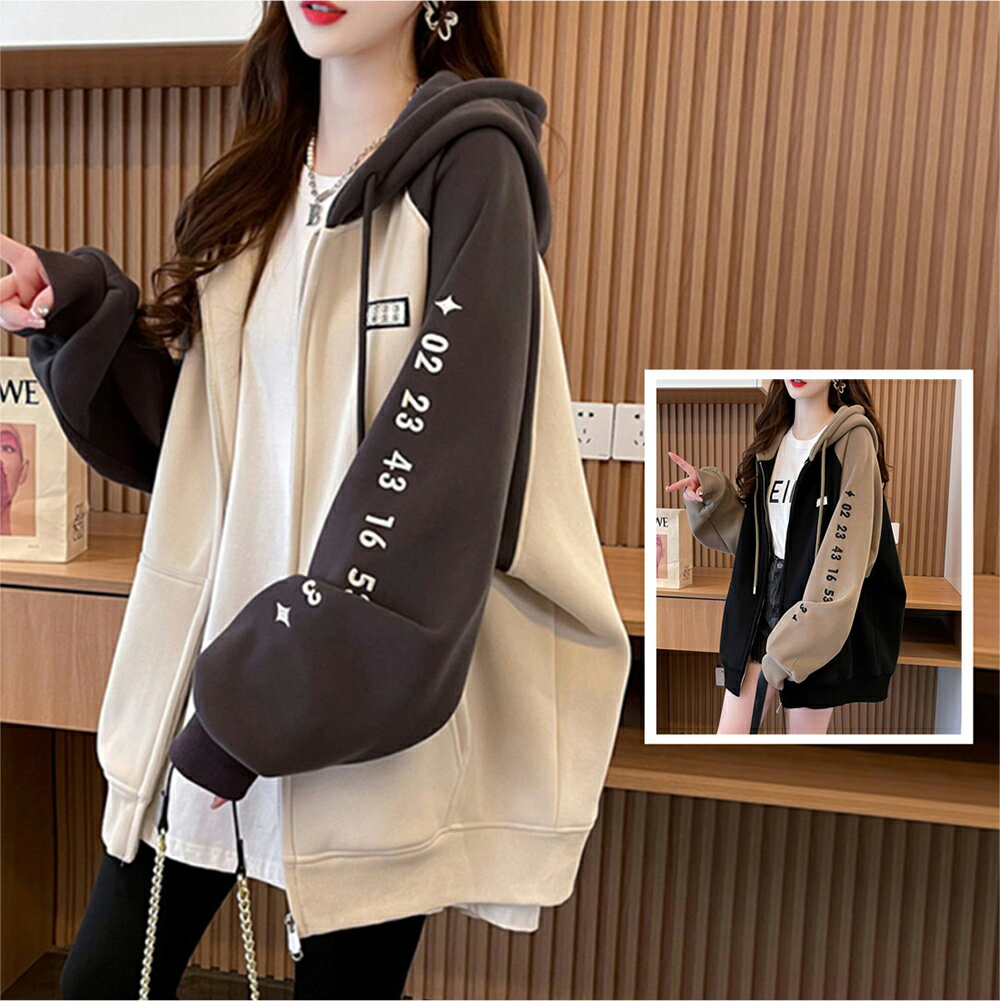 ＊ORead＊韓版加絨加厚連帽外套寬鬆衛衣(2色M~2XL)