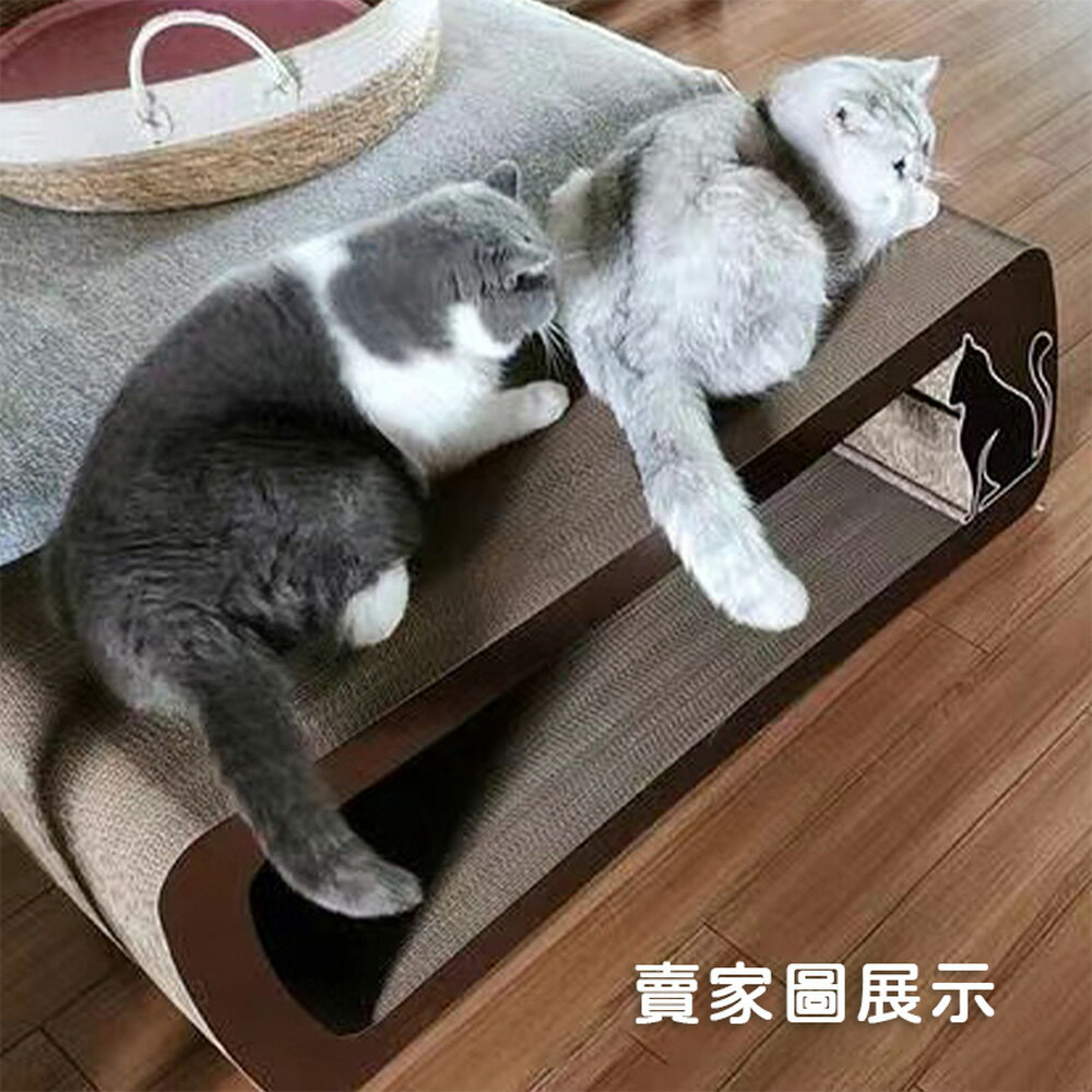 【台灣現貨】加長鈴鐺互動貓抓板 特大超豪華特硬磨爪板 肥貓可用貓抓板貓咪座椅貓窩 7