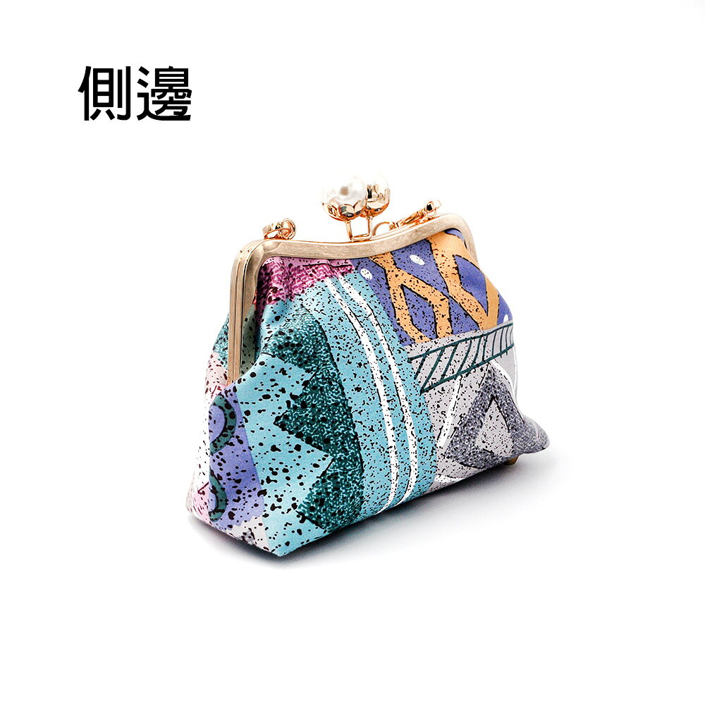 Miranda Handmadex覓品竹北手作店-手提斜背口金包-幾何圖案 2