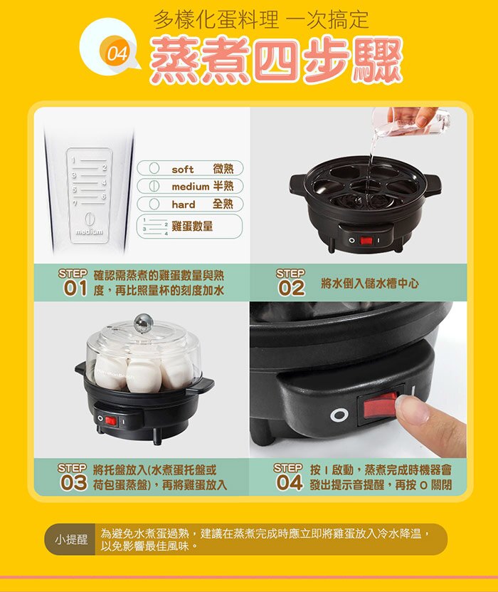 美國 Hamilton Beach 漢美馳 健康蒸蛋器 VS03-HG 8