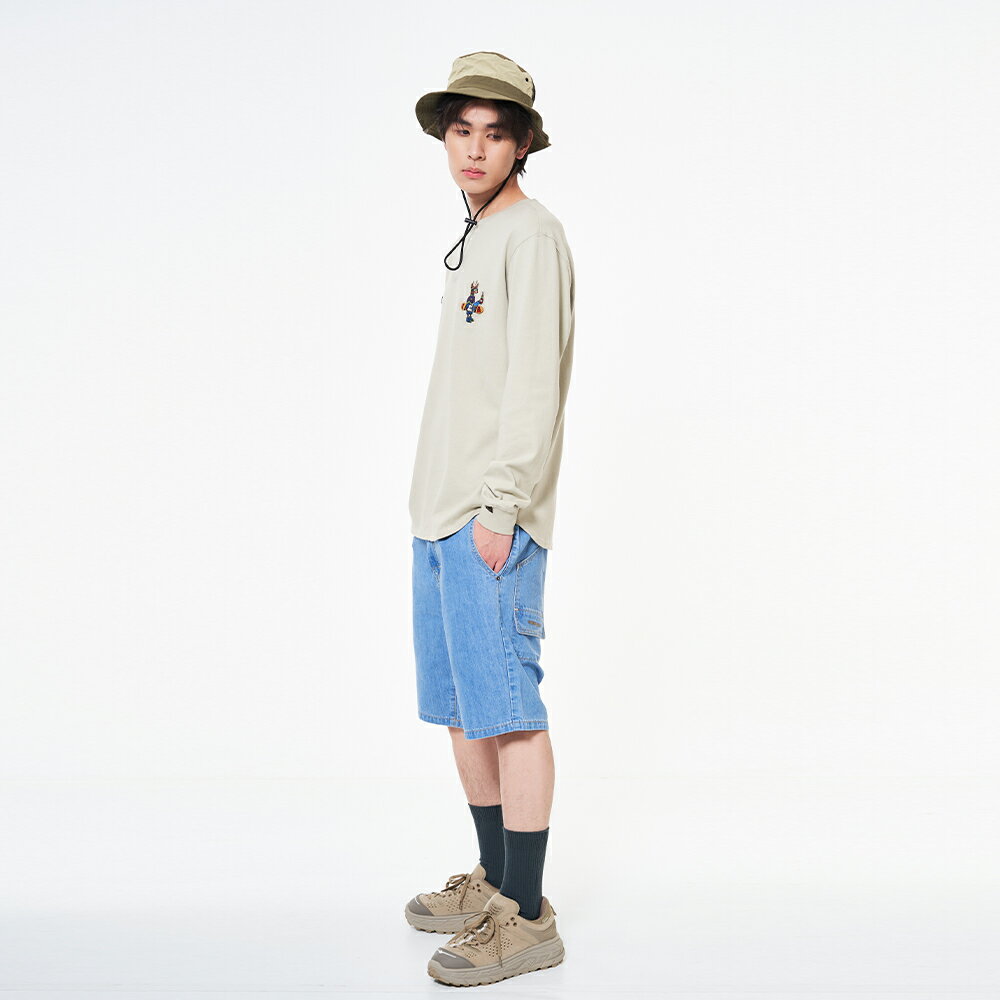 男休閒大口袋牛仔短褲-拔洗藍【5th STREET】【APP下單享4%點數】 2