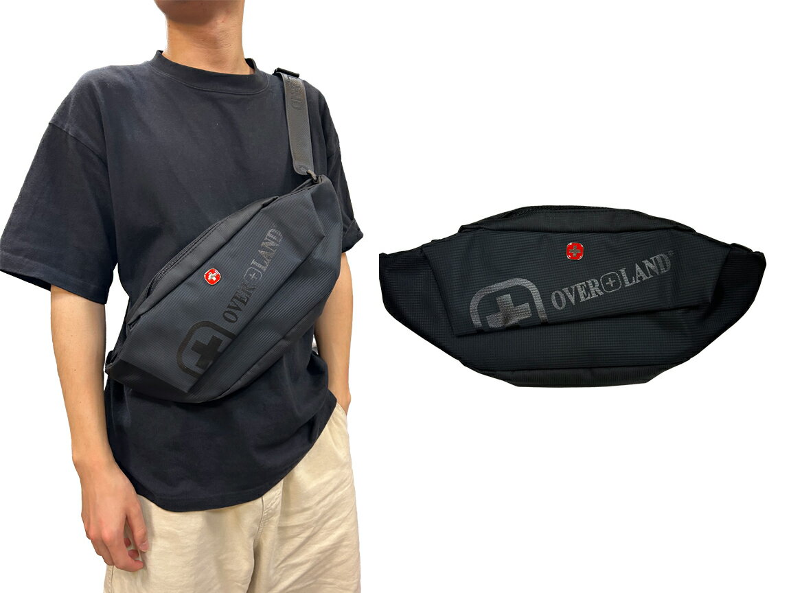 ~雪黛屋~OVER-LAND 腰胸包中容量內插筆主袋+外袋共三層防水尼龍T5955