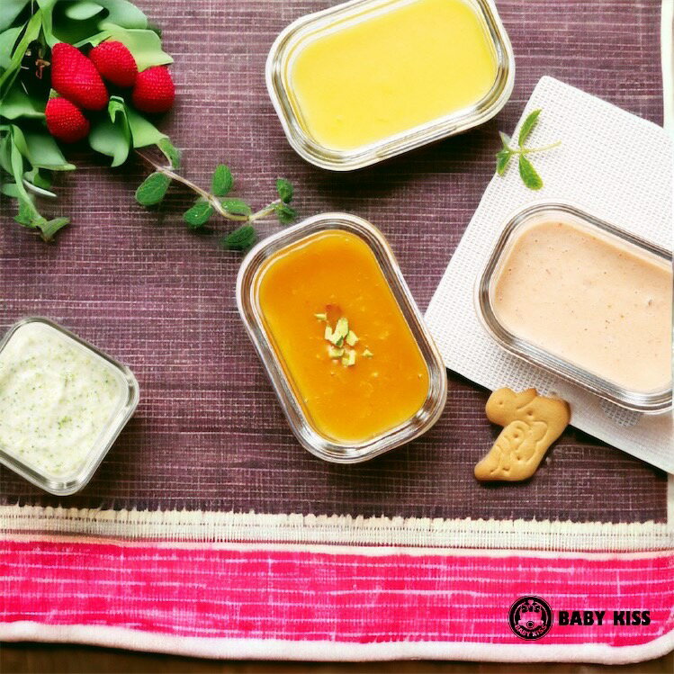 韓國Glasslock寶寶副食品強化玻璃保鮮盒3入組/分裝盒（送矽膠湯匙） 8