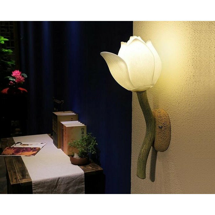 LOTUS 創意 現代 新中式 壁燈 客廳 過道 陽臺 床頭 古典 田園 荷花 藝術 燈飾 E27 110-220V