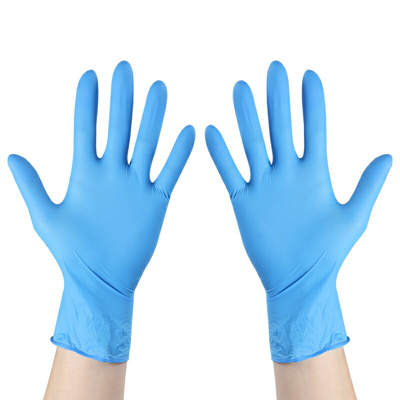 手套 一次性丁腈手套100只pvc乳膠橡膠丁晴加厚耐用廚房食品級防水手套『XY21803』