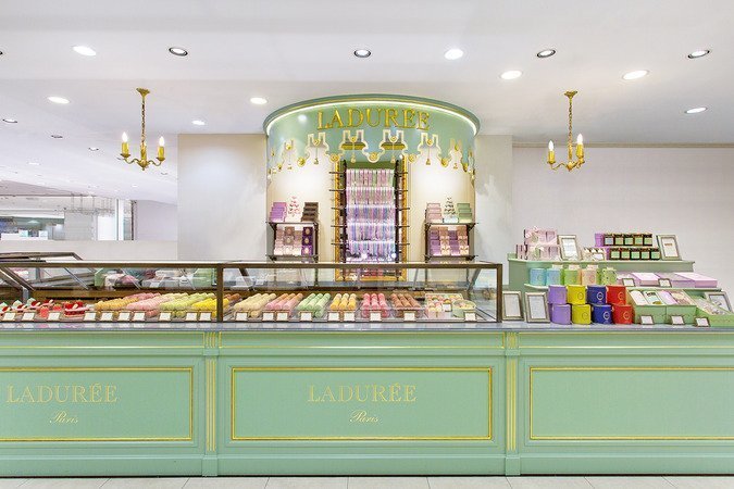 日本東京銀座LADUREE限定限量版tiffany藍湖水綠鐵盒收納盒雙色蛋捲禮盒新年情人節聖誕節-現貨1 5