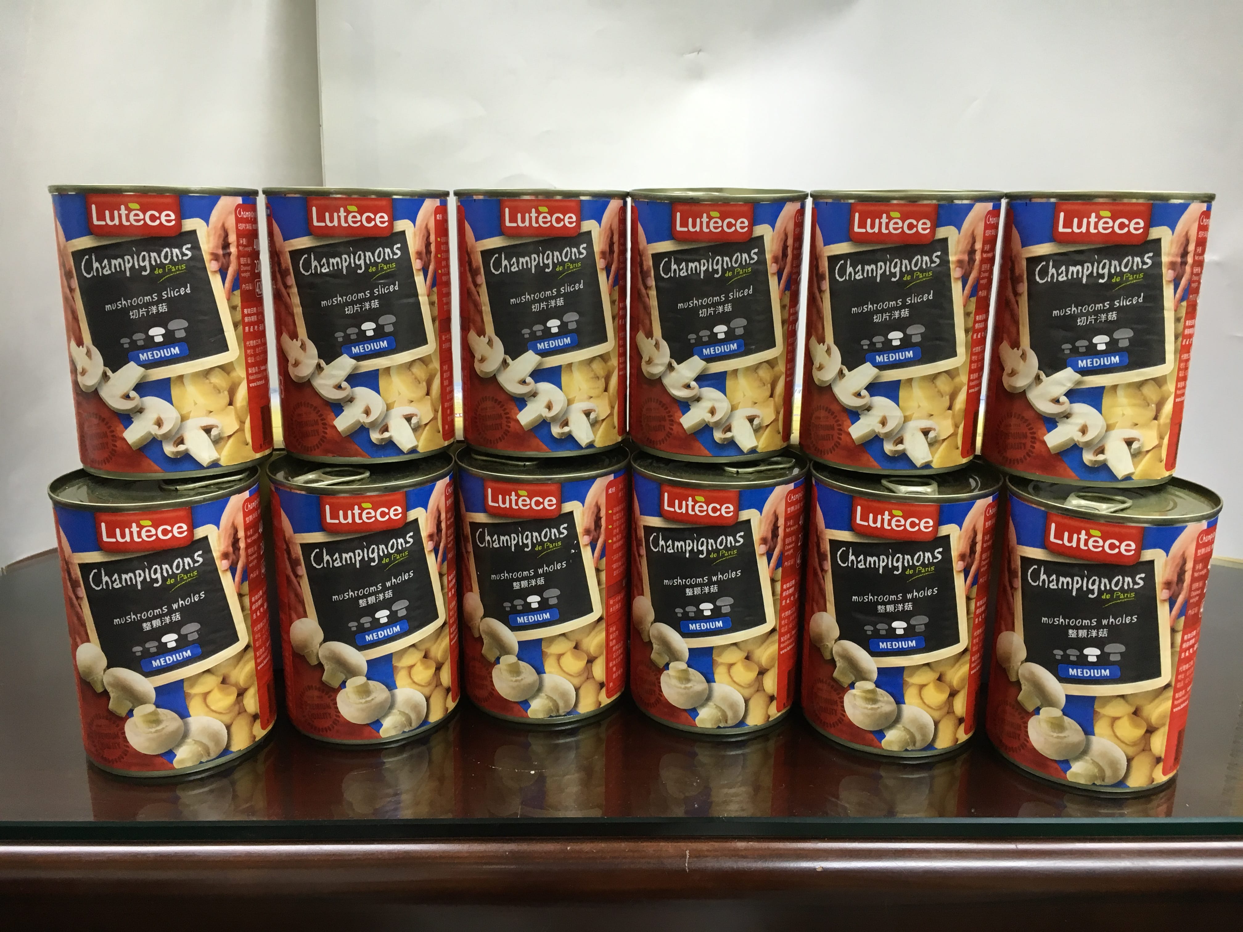 【荷蘭原裝進口】Lutece 洋菇組(6罐切片+6罐整顆)400g/罐