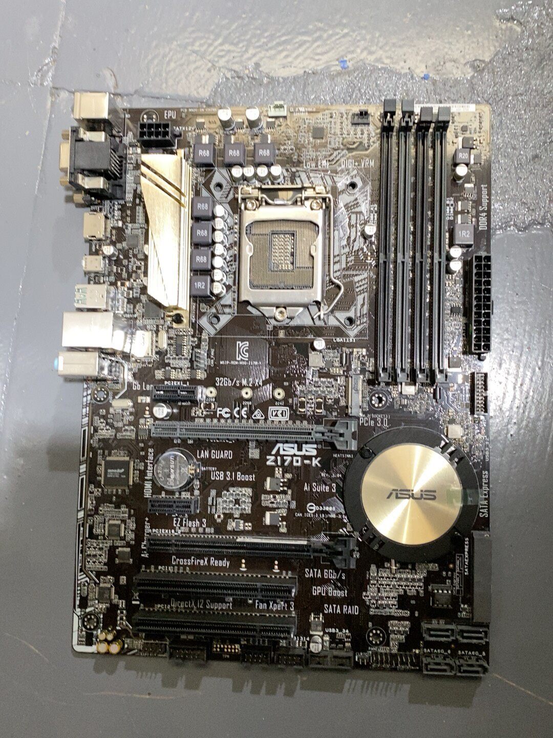 華碩 Z170-K 主機板 現貨1張 含檔板 店保1個月 介面無氧化 測試全好 功能正常