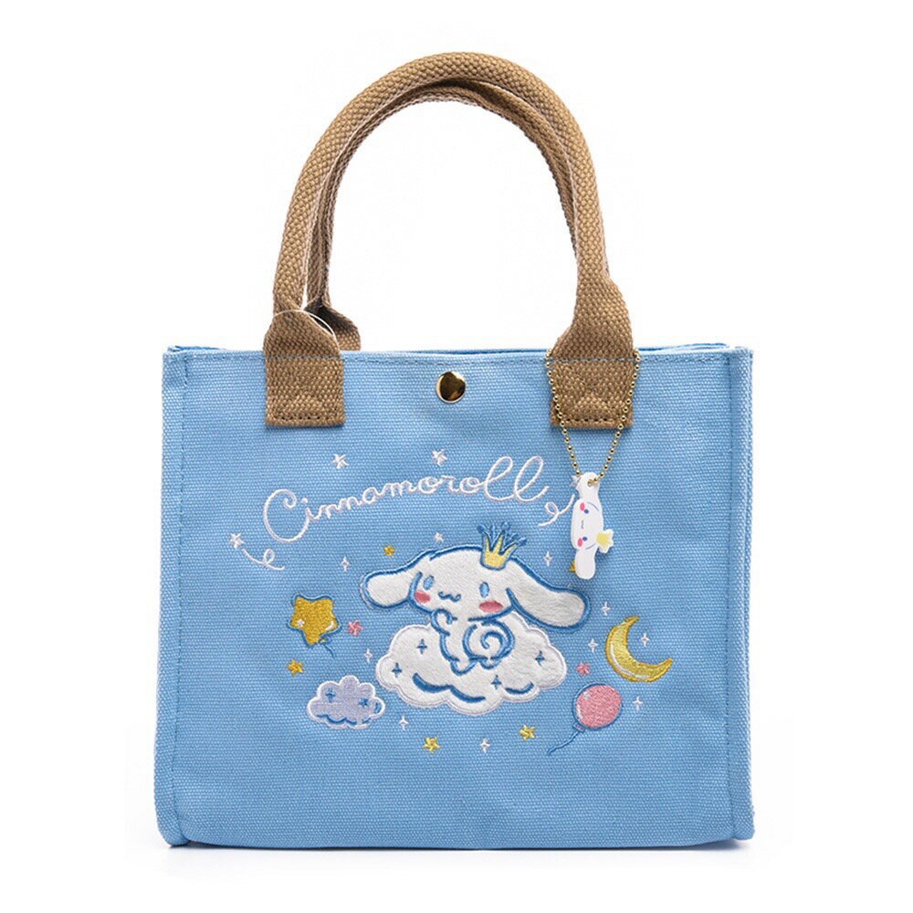 【震撼精品百貨】大耳狗 Cinnamoroll~日本三麗鷗Sanrio 大耳狗20週年系列刺繡帆布手提袋*00901
