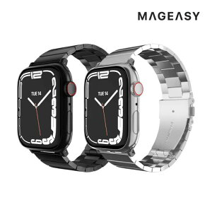 MAGEASY Apple 蘋果 Watch (42mm/44mm/45mm/49mm) MAESTRO 不鏽鋼鏈錶帶 手錶帶【愛瘋潮】【APP下單最高22%點數回饋】