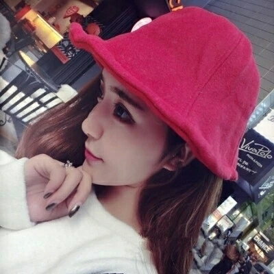 PS Mall【QG1706】韓版漁夫帽 甜美遮陽寬沿圓頂帽子