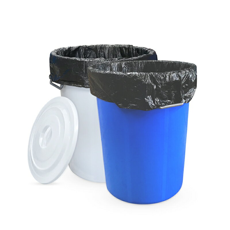 戶外垃圾桶 廚房垃圾桶大號帶蓋商用容量家用加厚公共戶外環衛塑料工業圓形桶『XY12843』