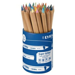 【德國 LYRA】3713360 三角原木色彩鉛筆17.5cm (36支/筆桶裝) /筒