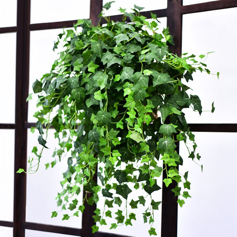 人造花 仿真植物 模擬樹 模擬綠植 模擬擺飾 真爬山虎盆栽吊籃綠植裝飾塑膠藤蔓植物墻面壁掛花吊蘭假花藤條137S 快速出貨