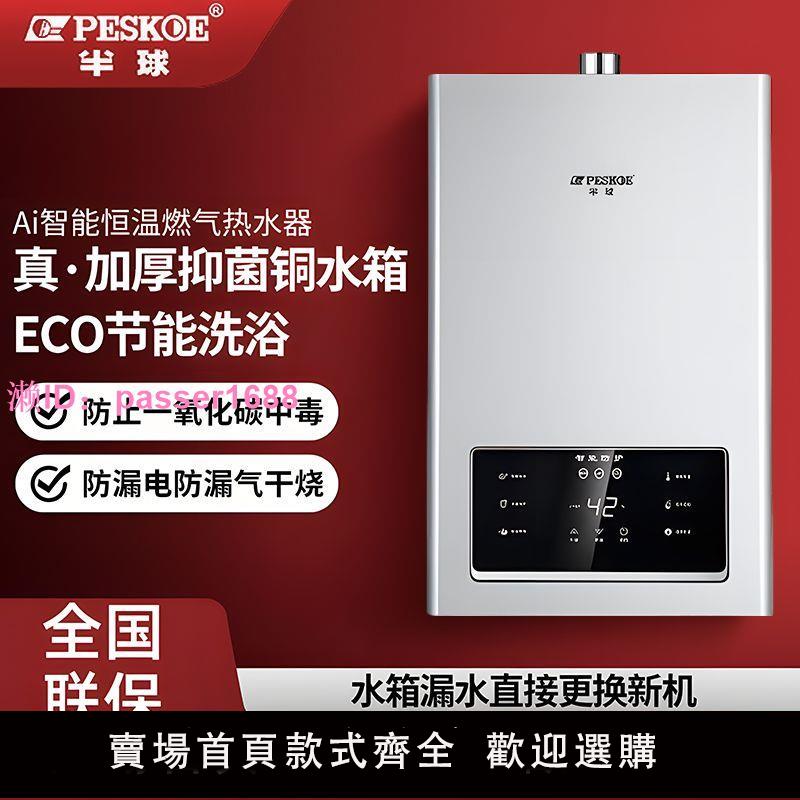 半球家用燃氣熱水器強排式平衡式即熱式浴室節能防凍天然氣液化氣