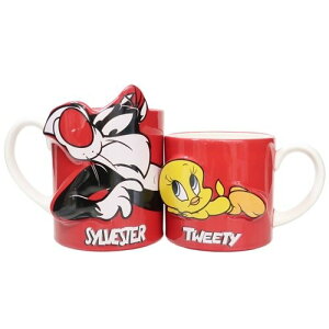 【震撼精品百貨】樂一通 Looney Tunes~崔弟&傻大貓 經典馬克對杯300ML*26841