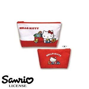 【日本正版】凱蒂貓 防潑水 化妝包 鉛筆盒 筆袋 Hello Kitty 日本製 三麗鷗 人物系列 - 553264