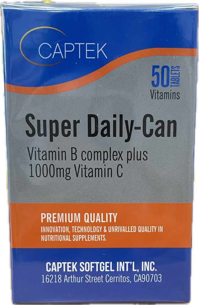 現貨 Super Daily-Can B+C Tablets 天天能B+C錠 50錠/罐 全素可食
