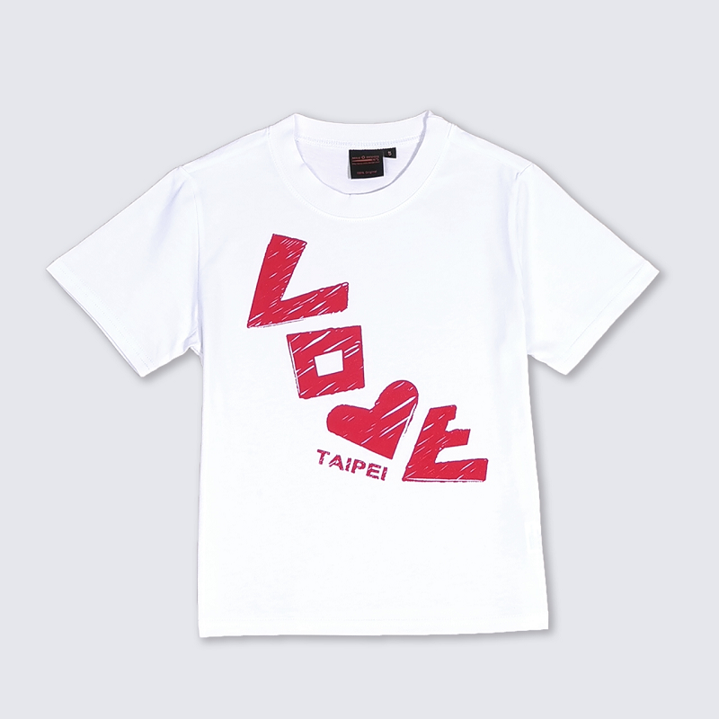 【仲夏周年慶】MILU台灣故事T-Shirt /LOVE台北 (白) 兒童 短袖 台灣製 純棉