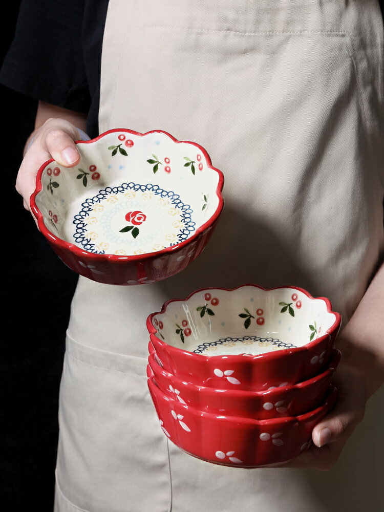菜盤碟子網紅餐具ins個性陶瓷水果創意可愛套裝好看的家用碗盤子