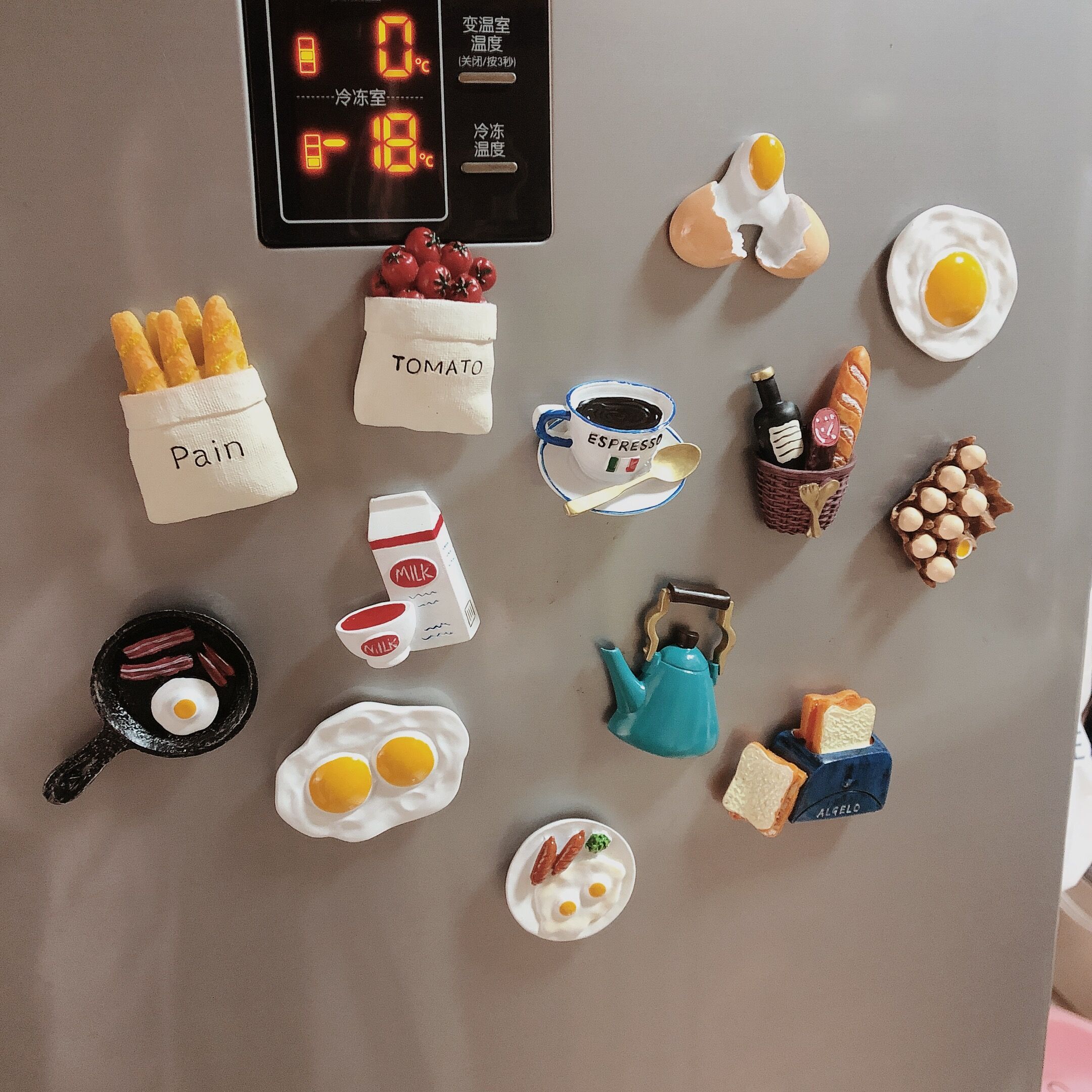 少女心放映室 ins仿真食物冰箱貼留言板 創意3D立體廚房裝飾磁鐵